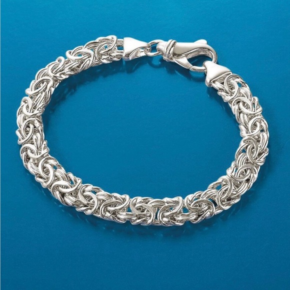 NEW ROSS SIMONS 8” STERLING ITALIAN BYZANTINE BRACELET - Picture 2 of 9